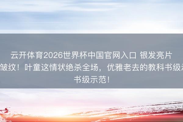 云开体育2026世界杯中国官网入口 银发亮片裙配皱纹!叶童这情状绝杀全场,优雅老去的教科书级示范!